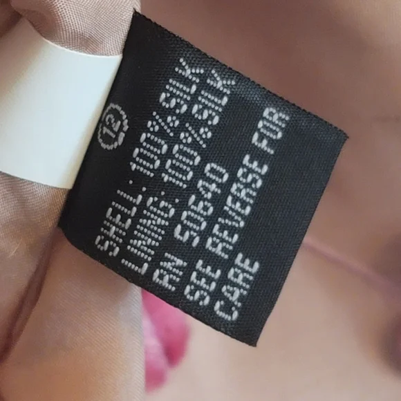 HYPE Vintage Silk Embroidered Dress Coat, Mauve/Wine/Pink, Size Large - Picture 6 of 15